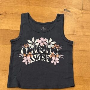 O'Neill Navy Tank Top with Pink & Peach Floral Print